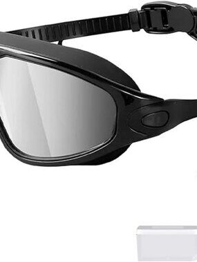 Swimming Goggles Large Frame HD Adjustable Frame UV Protection Silicone Anti-Fog